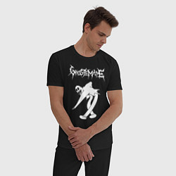 Пижама хлопковая мужская Ghostemane, цвет: черный — фото 2