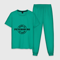 Пижама хлопковая мужская Made in Petersburg, цвет: зеленый