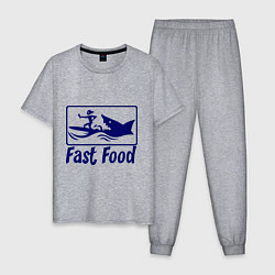 Мужская пижама Shark fast food