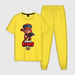 Пижама хлопковая мужская Brawl Stars, цвет: желтый