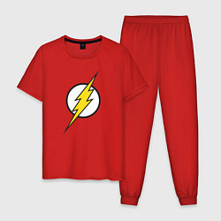 Пижама хлопковая мужская Flash, цвет: красный