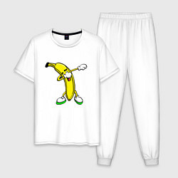 Пижама хлопковая мужская Dab Banana, цвет: белый