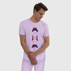 Пижама хлопковая мужская RSB, цвет: лаванда — фото 2