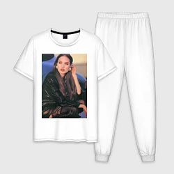 Пижама хлопковая мужская Анджелина Джоли, цвет: белый