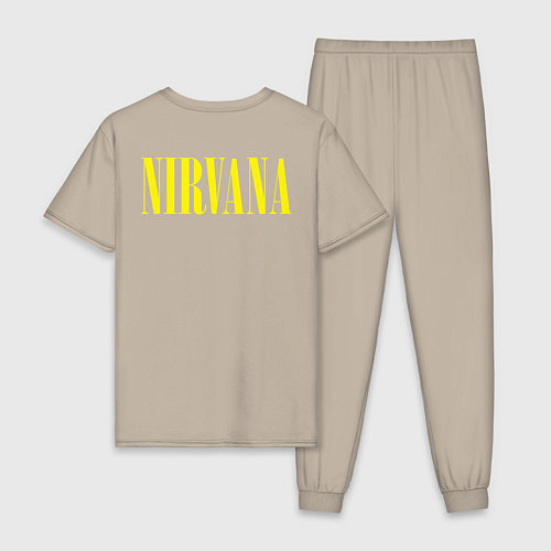 Мужская пижама NIRVANA на спине / Миндальный – фото 2