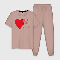 Мужская пижама Сердце