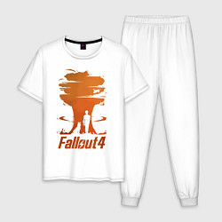 Пижама хлопковая мужская Fallout 4, цвет: белый