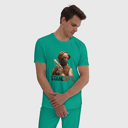 Пижама хлопковая мужская STANDOFF 2, цвет: зеленый — фото 2