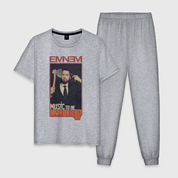 Пижама хлопковая мужская Eminem MTBMB, цвет: меланж