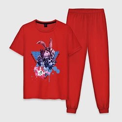 Пижама хлопковая мужская Tiny Tina, цвет: красный