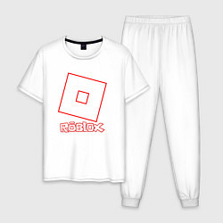 Пижама хлопковая мужская ROBLOX, цвет: белый
