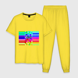 Пижама хлопковая мужская Роблокс, цвет: желтый