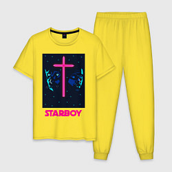 Пижама хлопковая мужская STARBOY, цвет: желтый