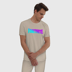 Пижама хлопковая мужская FORTNITE 2, цвет: миндальный — фото 2
