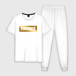 Пижама хлопковая мужская FORTNITE 2, цвет: белый