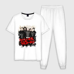 Пижама хлопковая мужская My Chemical Romance, цвет: белый