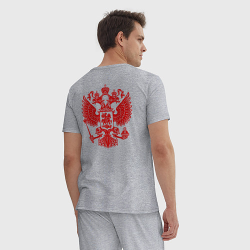 Мужская пижама Russia / Меланж – фото 4