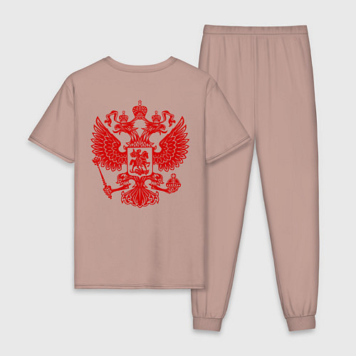 Мужская пижама Russia / Пыльно-розовый – фото 2
