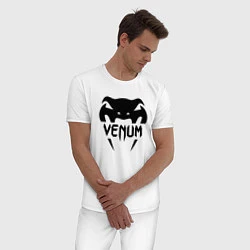 Пижама хлопковая мужская Venum, цвет: белый — фото 2