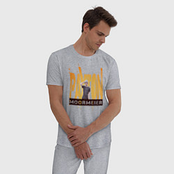 Пижама хлопковая мужская Payton Moormeier, цвет: меланж — фото 2