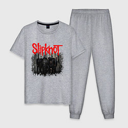 Пижама хлопковая мужская SLIPKNOT, цвет: меланж