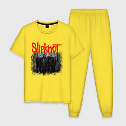 Пижама хлопковая мужская SLIPKNOT цвета желтый — фото 1