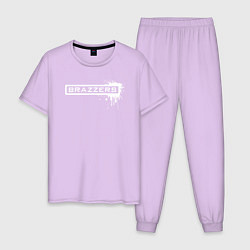 Пижама хлопковая мужская Brazzers, цвет: лаванда