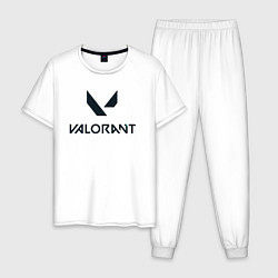 Пижама хлопковая мужская Valorant, цвет: белый