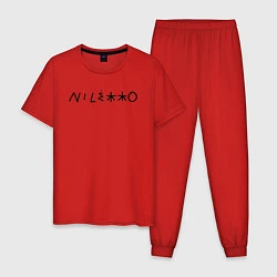 Пижама хлопковая мужская NILETTO, цвет: красный