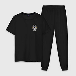 Пижама хлопковая мужская JUVENTUS, цвет: черный