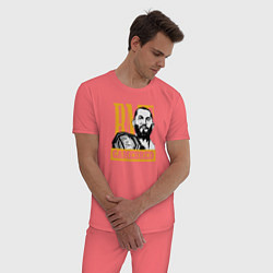 Пижама хлопковая мужская Gamebred, цвет: коралловый — фото 2
