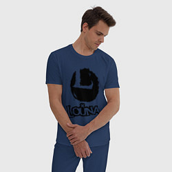 Пижама хлопковая мужская Louna, цвет: тёмно-синий — фото 2