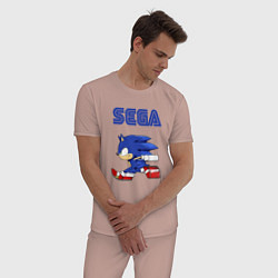 Пижама хлопковая мужская SEGA, цвет: пыльно-розовый — фото 2