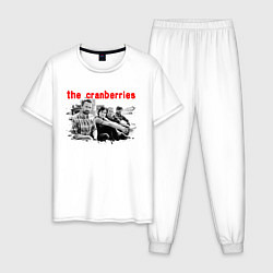 Пижама хлопковая мужская The Cranberries, цвет: белый