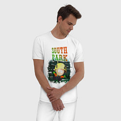 Пижама хлопковая мужская South Park, цвет: белый — фото 2