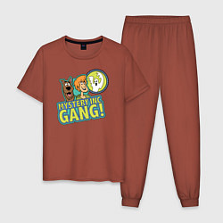 Пижама хлопковая мужская Mystery Inc Gang !, цвет: кирпичный