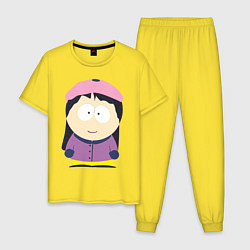 Пижама хлопковая мужская ВЕНДИ, цвет: желтый