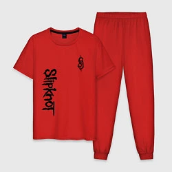 Пижама хлопковая мужская SLIPKNOT, цвет: красный