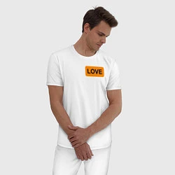 Пижама хлопковая мужская True Love, цвет: белый — фото 2