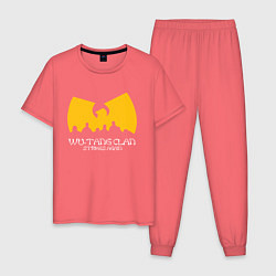 Пижама хлопковая мужская Wu-Tang Clan цвета коралловый — фото 1