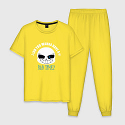 Пижама хлопковая мужская UNDERTALE, цвет: желтый