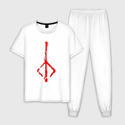 Пижама хлопковая мужская BLOODBORNE, цвет: белый