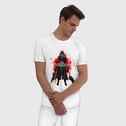 Пижама хлопковая мужская Bloodborne, цвет: белый — фото 2