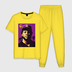 Пижама хлопковая мужская Ice Cube, цвет: желтый