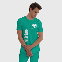 Пижама хлопковая мужская FAIRY TAIL, цвет: зеленый — фото 2