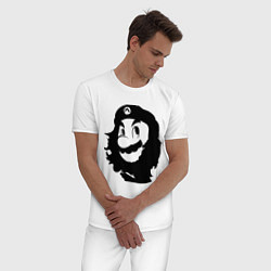 Пижама хлопковая мужская Che Mario, цвет: белый — фото 2