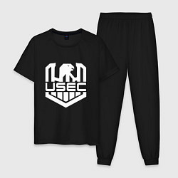Пижама хлопковая мужская USEC Z, цвет: черный
