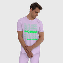 Пижама хлопковая мужская PAYTON MOORMEIER - ТИКТОК цвета лаванда — фото 2