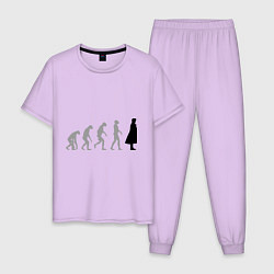 Пижама хлопковая мужская Sherlock evolution, цвет: лаванда