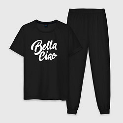 Пижама хлопковая мужская Bella Ciao, цвет: черный